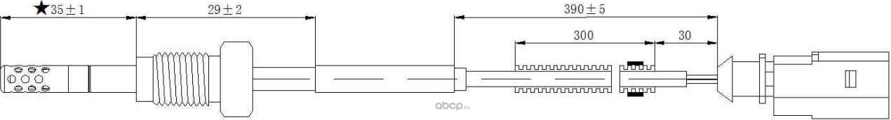 Датчик температуры выхлопных газов VW Crafter (2006-2016) VW Touareg (2006-2007) VW MULTIVAN V (2006 (Magtechnic). Артикул mag0061og