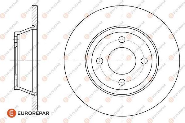 Тормозной диск Eurorepar. Артикул 1618868280
