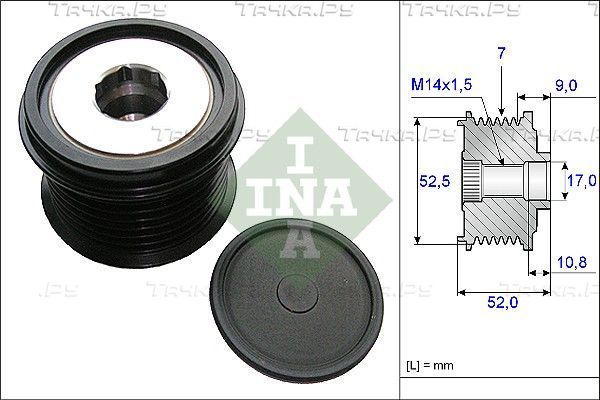 Муфта генератора обгонная Ina для Lexus IS III 2013-2026. Артикул 535 0209 10