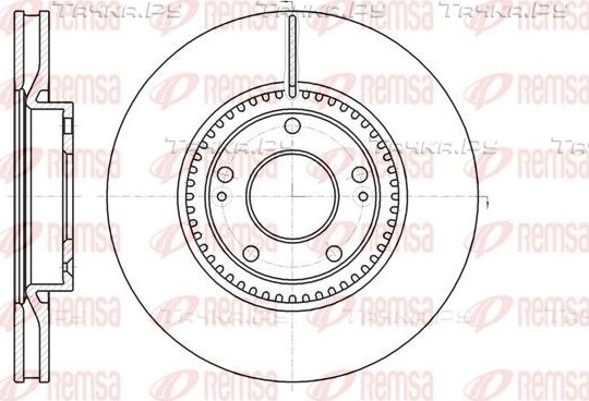 Тормозной диск Remsa передний для Hyundai i30 I 2007-2012. Артикул 61217.10
