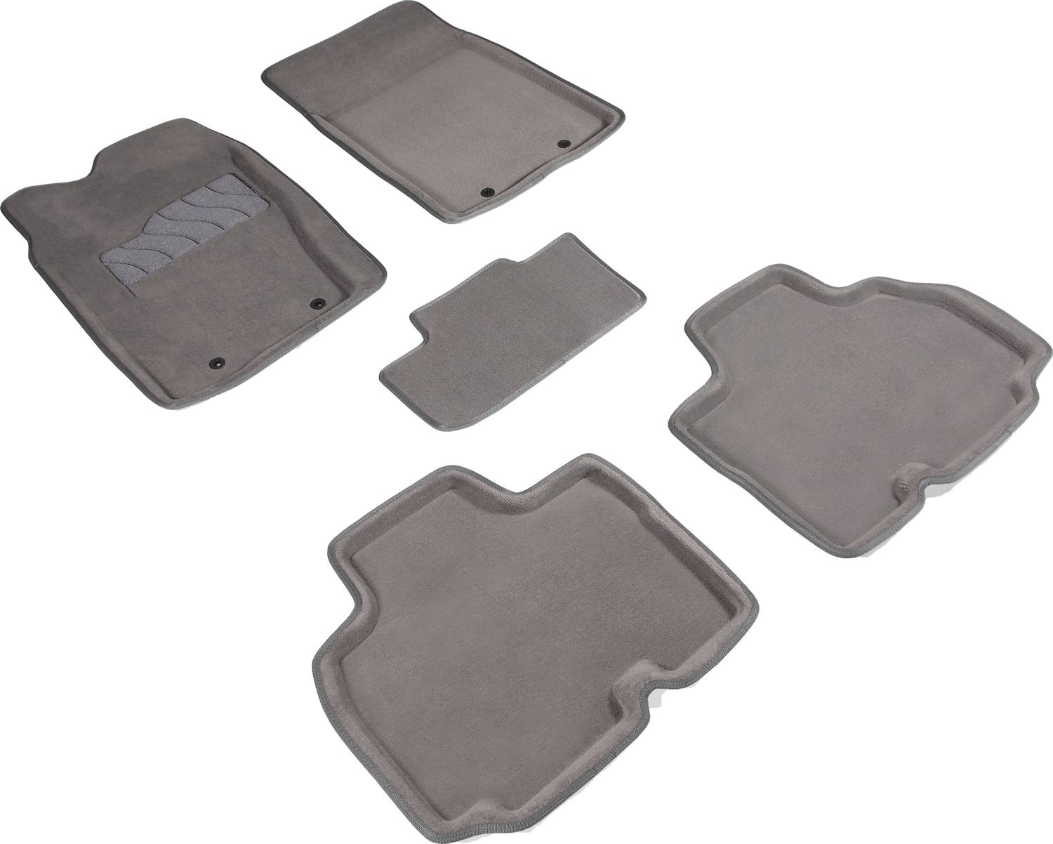 Коврики Seintex 3D ворсовые для салона SsangYong Kyron 2011-2015 СЕРЫЕ. Артикул 84750