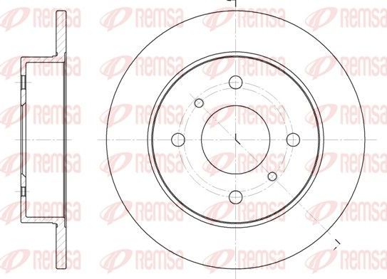 Тормозной диск Remsa задний для Nissan Primera P11 1996-2002. Артикул 6200.00