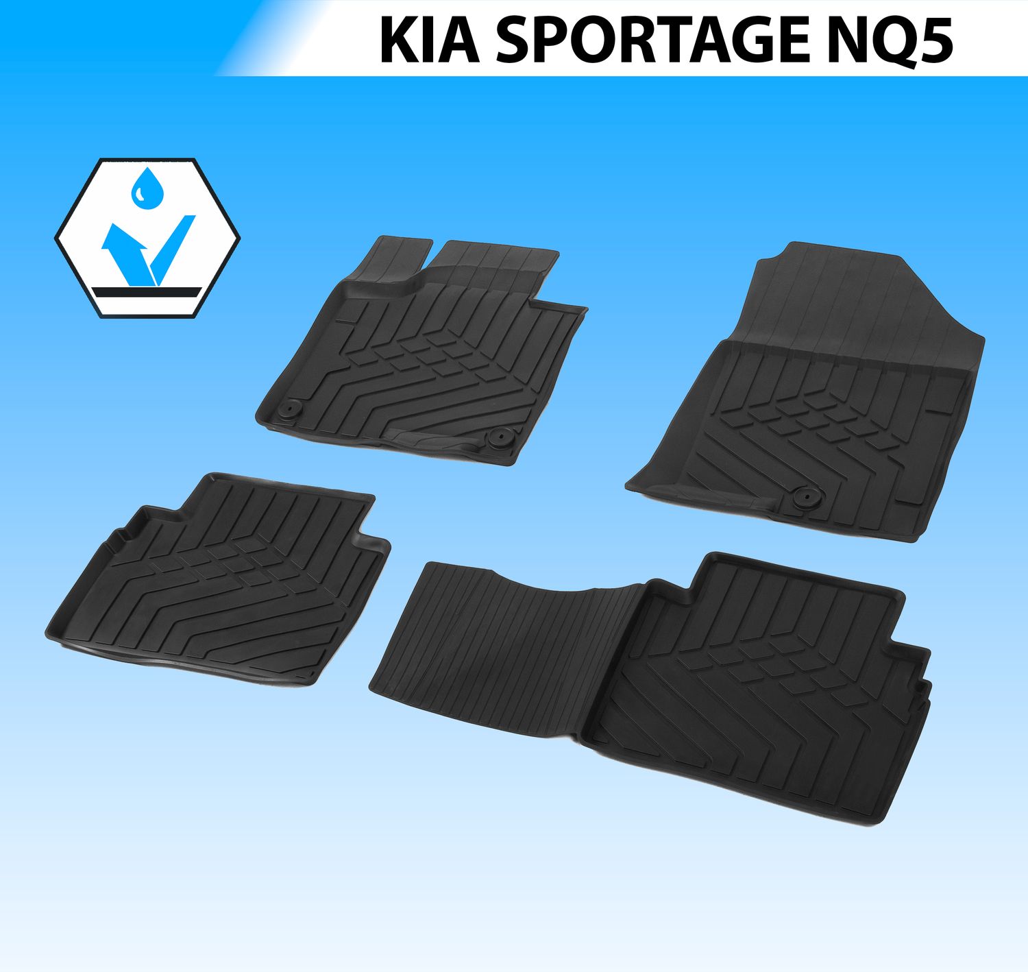 Коврики Rival для салона Kia Sportage V поколение 2022-2026. Артикул 62805002