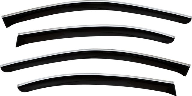 Дефлекторы Chromex для окон (c хром. молдингом) для Skoda Octavia IV 2019-2026 лифтбек. Артикул CHROMEX.63044