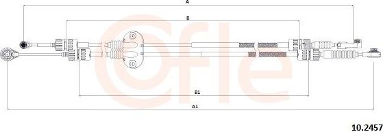 Трос переключения передач КПП Cofle для Ford Focus II 2004-2012. Артикул 92.10.2457