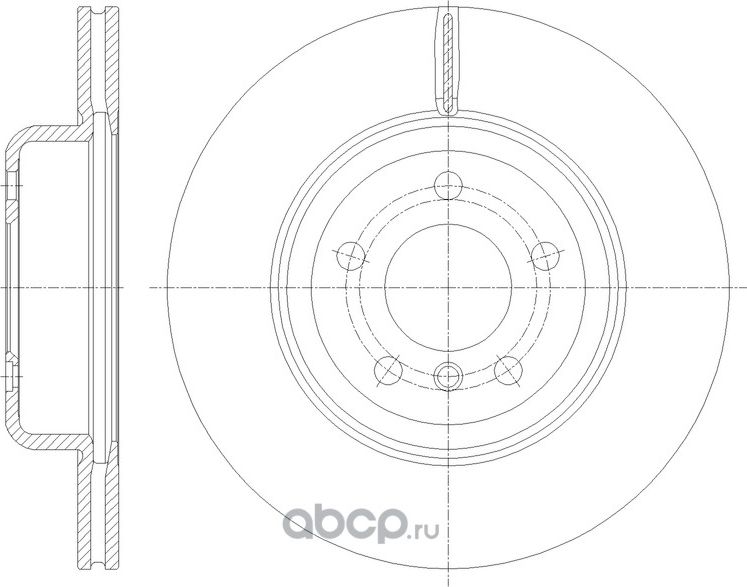 Диск тормозной вентилируемый (G-Brake). Артикул GR21726