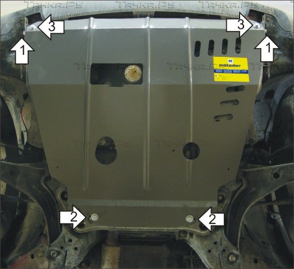 Защита Мотодор для картера, КПП Ford Escape 2001-2007. Артикул 00738