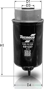 Топливный фильтр Tecneco Filters. Артикул GS1227