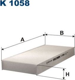 Салонный фильтр Filtron для Renault Twingo I 1993-2012. Артикул K 1058