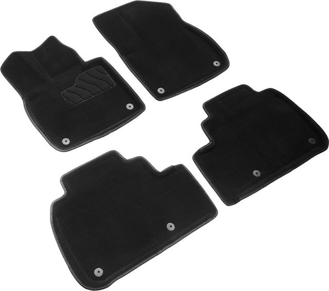 Коврики Seintex 3D ворсовые для салона Li Auto L7 рестайлинг 2024-2026 ЧЕРНЫЕ. Артикул 317471