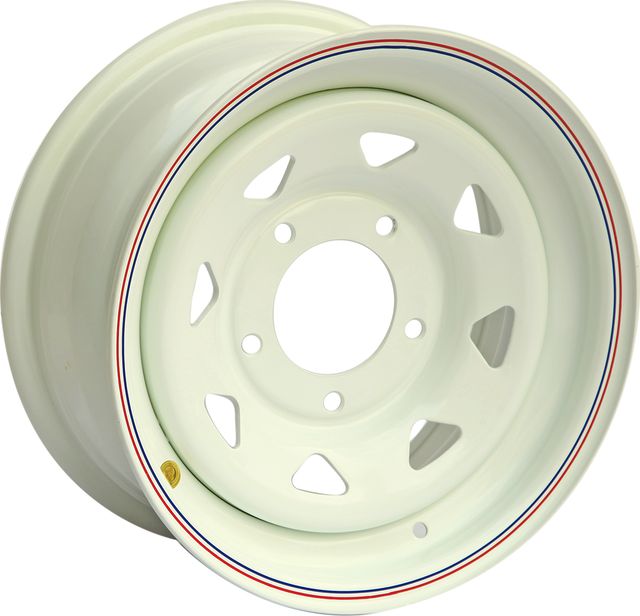 Колёсный диск OFF-ROAD Wheels усиленный стальной белый 5x139,7 7xR15 d106.5 ET+25 (треуг.) для ВАЗ 2121, 4х4 1977-2026. Артикул 1570-539985WH+25A17