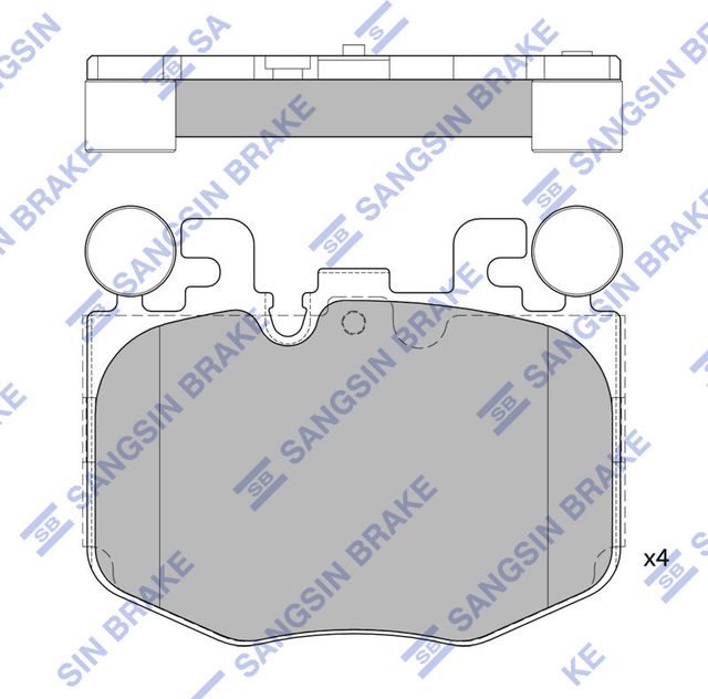Тормозные колодки Sangsin Hi-Q. Артикул SP4205