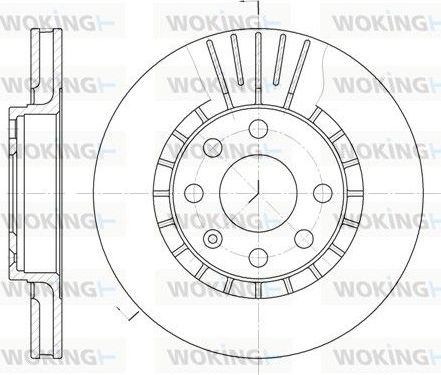 Тормозной диск Woking передний для Chevrolet Lanos I 2005-2010. Артикул D6178.10