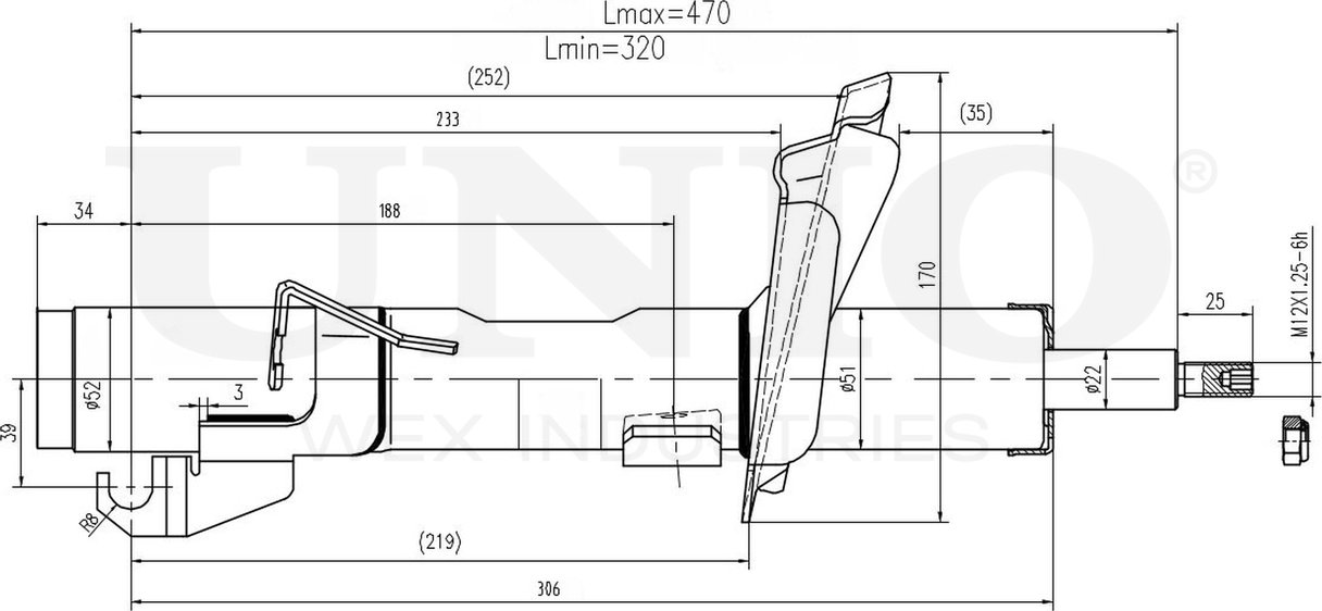 Амортизатор подвески (Unio). Артикул SAB-10063