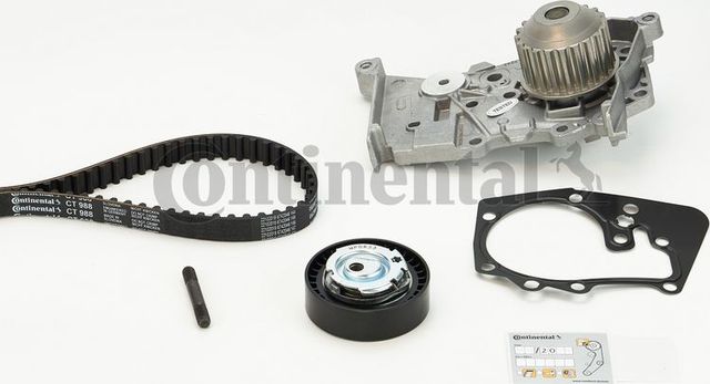 Помпа (водяной насос) с комплектом ремня ГРМ ContiTech для Lada Largus I 2012-2026. Артикул CT988WP3