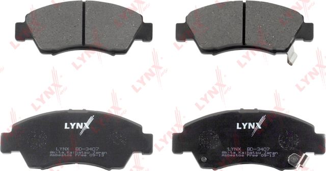 Тормозные колодки LYNXauto передние для Honda Logo 1999-2002. Артикул BD-3407