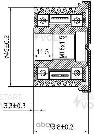 Муфта генератора обгонная StartVOLT для BMW 5 V (E60/E61) 2007-2010. Артикул SGP 2603