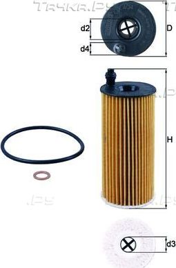 Масляный фильтр Mahle-Knecht для Alpina D3 E90/E92 2008-2013. Артикул OX 404D