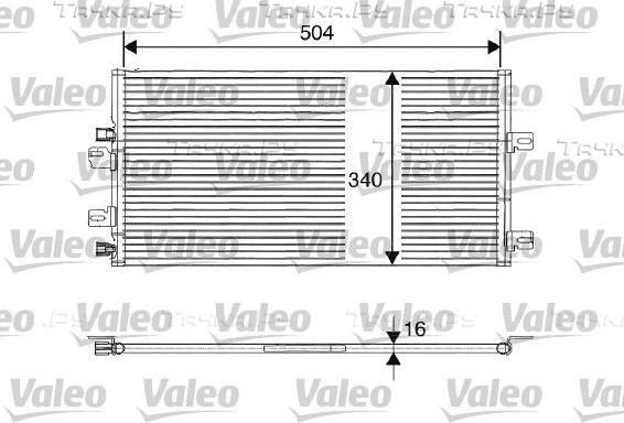 Радиатор кондиционера (конденсатор) Valeo (алюминий). Артикул 817687