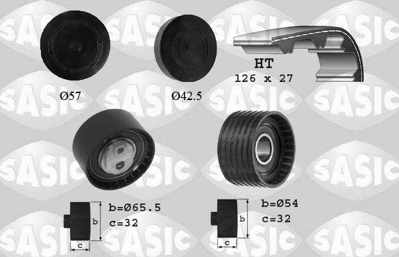 Ремень ГРМ с роликами (комплект) Sasic. Артикул 1754001