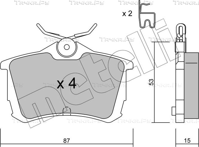 Тормозные колодки Metelli. Артикул 22-0465-0