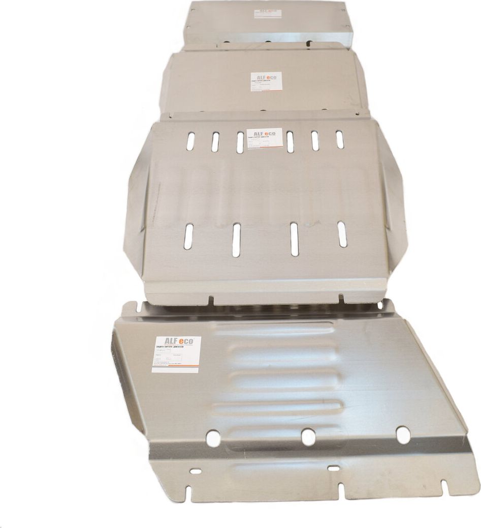 Защита алюминиевая Alfeco для картера, КПП и РК Chevrolet Tahoe IV 2014-2020. Артикул ALF.37.06-07-08al