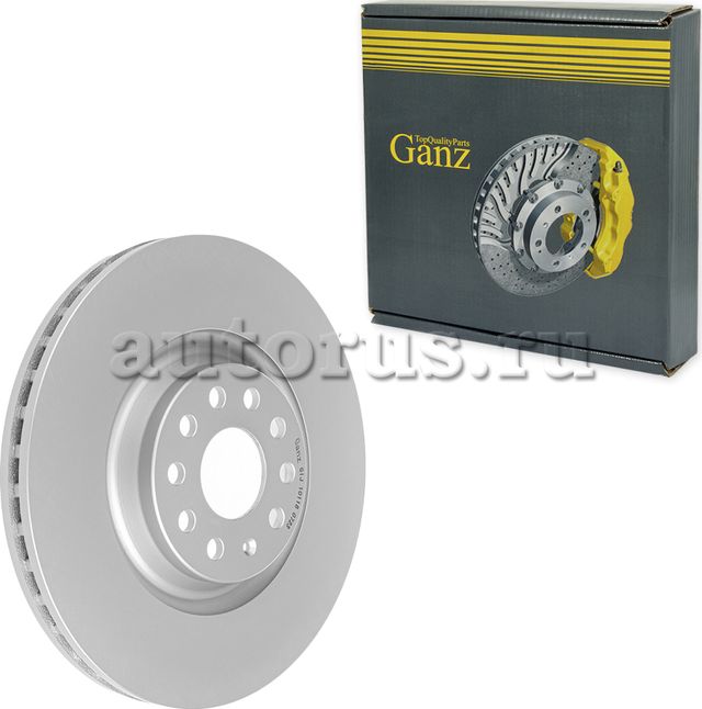 Диск тормозной передний с покрытием (Ganz). Артикул GIJ10118