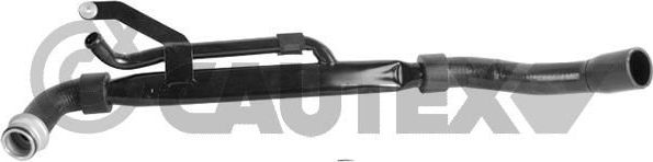 Патрубок радиатора (системы охлаждения) Cautex нижний для Peugeot 406 I 1996-2004. Артикул 031253