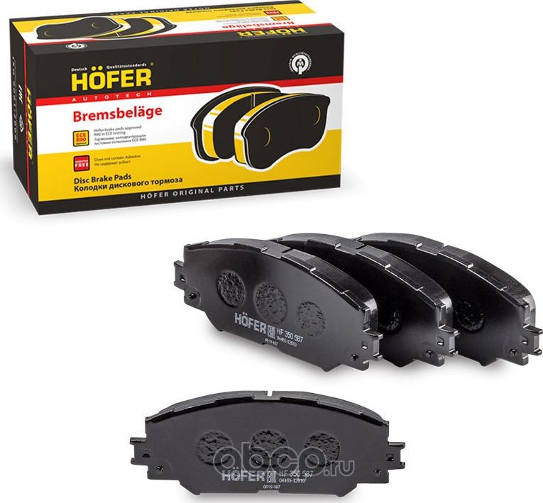 Колодки тормозные передние Toyota Corolla E15 (06-), Auris E15 (06-), Rav4 III H (Hofer). Артикул HF350587