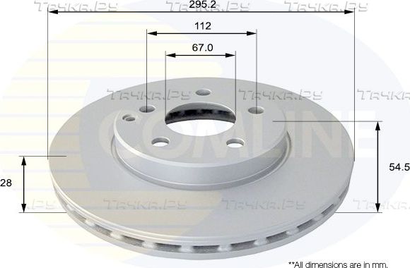 Тормозной диск Comline COATED. Артикул ADC1623V