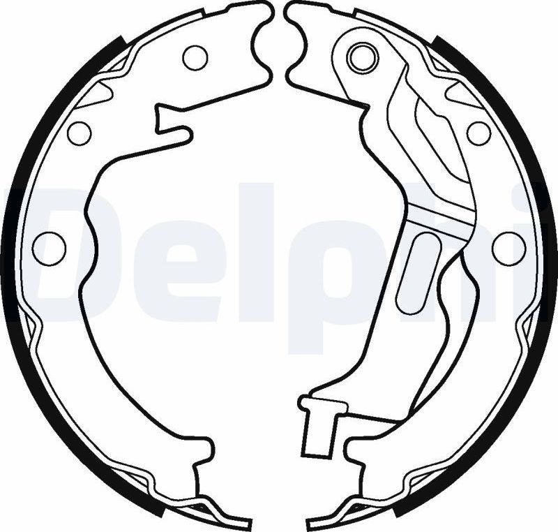 Тормозные колодки (стояночная тормозная система) Delphi. Артикул LS2025