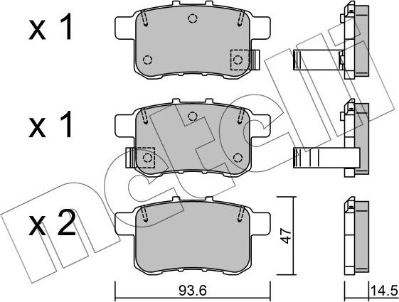Тормозные колодки Metelli. Артикул 22-0868-0