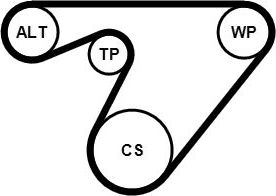 Деталь ContiTech. Артикул 6PK1180WP2