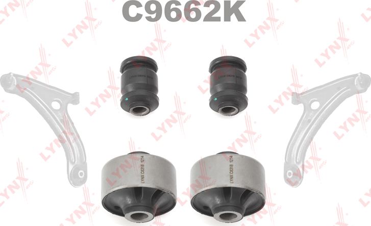 Сайлентблок переднего рычага подвески LYNXauto KIT. Артикул C9662K