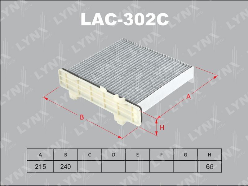 Салонный фильтр LYNXauto. Артикул LAC-302C
