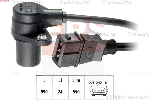 Датчик положения коленвала EPS Made in Italy - OE Equivalent для Opel Vectra B 1995-2003. Артикул 1.953.073