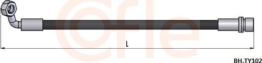 Тормозной шланг Cofle. Артикул 92.BH.TY172