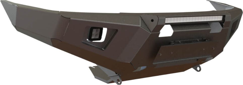 Бампер силовой передний STC тип Revo для Toyota Land Cruiser Prado 95 1996-2002 с защитной дугой, ПТФ и балкой дальнего света. Артикул STC-TLCP95-BFR-C1-L1L4