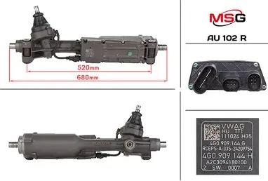Рулевая рейка с ЭУР восстановленная AUDI A8 / S8 2009-2017, AUDI A6 / S6 2010-20 (MSG). Артикул AU102R