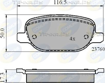 Тормозные колодки Comline Comline. Артикул CBP01769