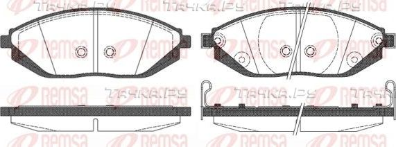 Тормозные колодки Remsa передние для Chevrolet Spark III 2010-2016. Артикул 1472.02