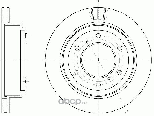 Диск тормозной вентилируемый (G-Brake). Артикул GR02852
