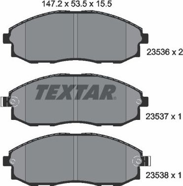 Тормозные колодки Textar. Артикул 2353601