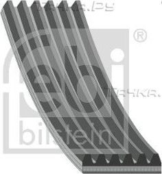 Приводной ремень поликлиновой Febi Bilstein (EPDM (Этилен-пропиленовый каучук)) для Volkswagen Golf V 2004-2009. Артикул 28917