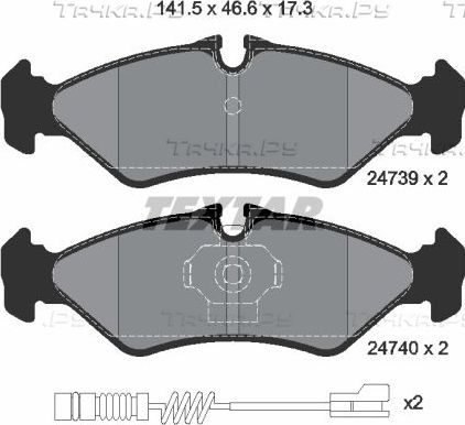 Тормозные колодки Textar Q+. Артикул 2473901