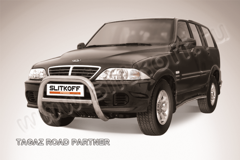 Кенгурятник Slitkoff d76 низкий для ТагАЗ Road Partner 2008-2026. Артикул TARP002