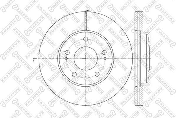 Тормозной диск Stellox передний для Mitsubishi Eclipse I 1991-1995. Артикул 6020-3034V-SX