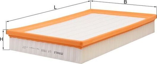 Воздушный фильтр Mahle-Knecht. Артикул LX 1500