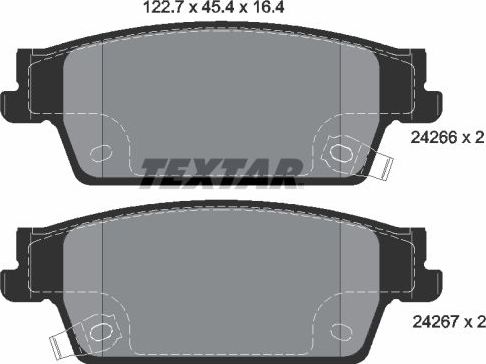 Тормозные колодки Textar Q+ задние для Cadillac STS I 2004-2012. Артикул 2426601