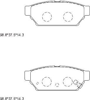 Тормозные колодки Asimco. Артикул KD4708